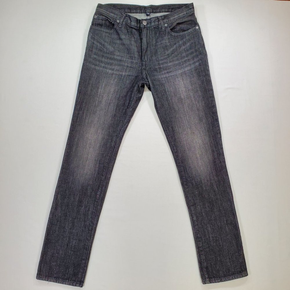 Gap Jeans Mens 32x32 Black Lightweight Denim Slim Fit Straight Classic Normcore
